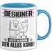 Designer Tasse Geschenk für Designer Der Mann Der Alles Kann Geschenkidee zum Geburtstag Blau Trendation
