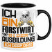 Forstwirt Ausbildung Tasse Geschenk Ich Bin Forstwirt In Der Ausbildung Ich Darf Das Geschenkidee Spruch Schwarz Trendation