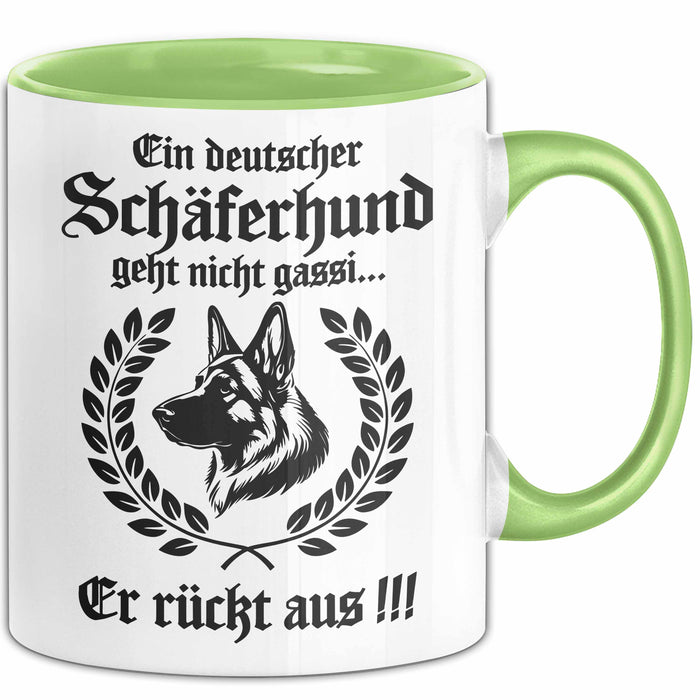 Deutscher Schäferhund Tasse Geschenk Lustige Geschenkidee Geht NichT Gassi Grün Trendation