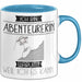 Abenteurerin Tasse Geschenk Ich Bin Abenteurerin Warum Weil Ich Es Kann Geschenkidee Geburtstag Blau Trendation