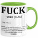 F*** Tasse Geschenk Schimpfwort 18+ Geschenkidee Männer Frauen Arbeitskollege Geschenkidee Kaffee-Becher Grün Trendation