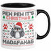 Lustige Tasse Weihnachten Pew Pew It's Christmas Madafakas Katzen Geschenkidee Liebhaber Besitzerin Schwarz Trendation