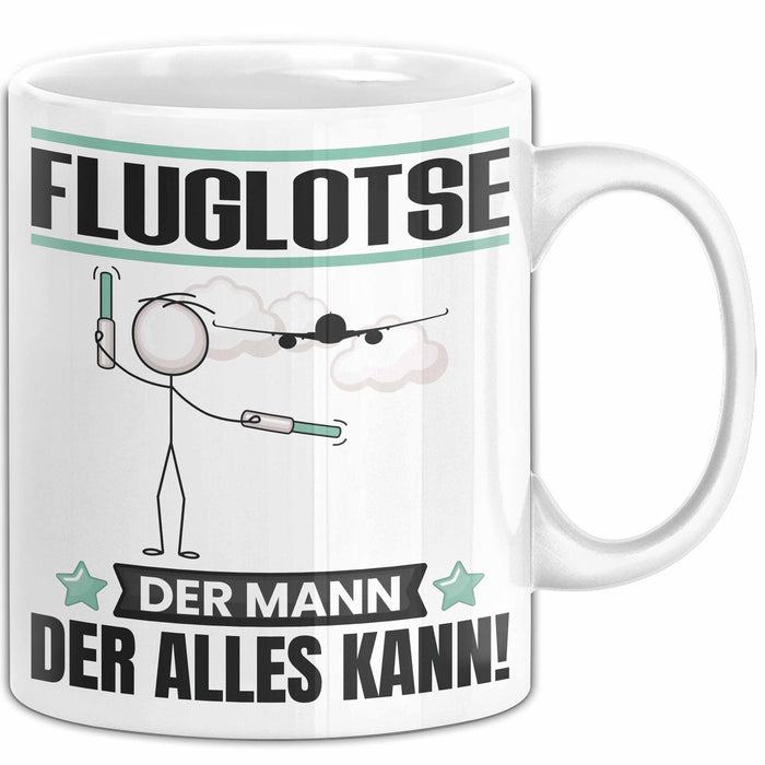 Fluglotse Tasse Geschenk für Fluglotse Der Mann Der Alles Kann Geschenkidee zum Geburtstag Weiß Trendation