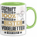 Vogelretter Geschenk Lustiger Spruch für Vogelretter Geschenkidee Bester Vogelretter Der Welt Grün Trendation