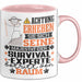 Survival-Experte Geschenk Tasse Lustiger Spruch Erheben Sie Sich Der Survival-Experte Betritt den Raum Rosa Trendation