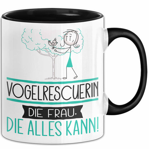Vogelrescuerin Geschenk Tasse Becher Die Frau Die Allen Kann Geschenkidee für eine Vogelrescuerin Lustig Trendation