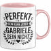 Gabriele Tasse Geschenk Perfekt Sein Kann Jeder Geschenkidee Geburtstag Rosa Trendation