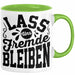 Schwarzer Humor Kaffeetasse Lass Uns Fremde Bleiben Tasse Geschenk Kollegen Sarkasmus Ironie Geschenkidee für Männer Frauen Kaffee-Becher Grün Trendation