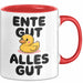 Quietscheente Tier Tasse Geschenk Lustige Geschenkidee Spruch Ente Gut Alles Gut Rot Trendation