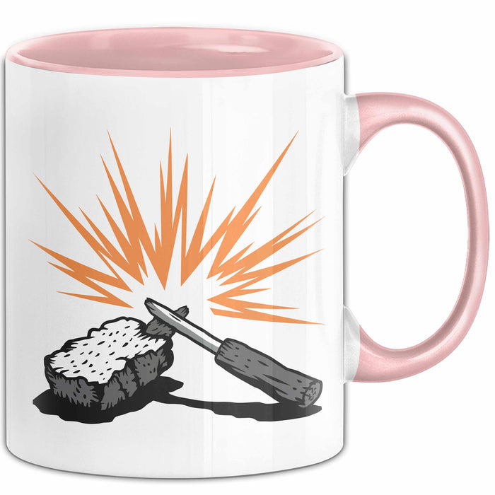 Bushcraft Fan Tasse Geschenkidee Naturfertigkeiten Liebhaber Rosa Trendation