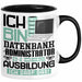Datenbankadministrator Ausbildung Tasse Geschenk Ich Bin Datenbankadministrator In Der Ausbildung Ich Darf Das Geschenkidee Spruch Schwarz Trendation