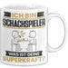 Schachspieler Tasse Geschenk für Schachspieler Geburtstag Lustiger Spruch Kaffee-Becher Was Ist Deine Superkraft Weiß Trendation