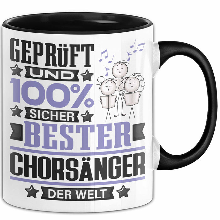 Chorsänger Geschenk Lustiger Spruch für Chorsänger Geschenkidee Bester Chorsänger Der Welt Schwarz Trendation