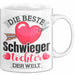 Schwiegertochter Tasse Geschenk Die Beste Schwiegertochter Der Welt Geschenkidee Becher Weiß Trendation