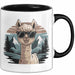 Alpaka Liebhaber Tasse Geschenkidee für Tierfreunde Schwarz Trendation