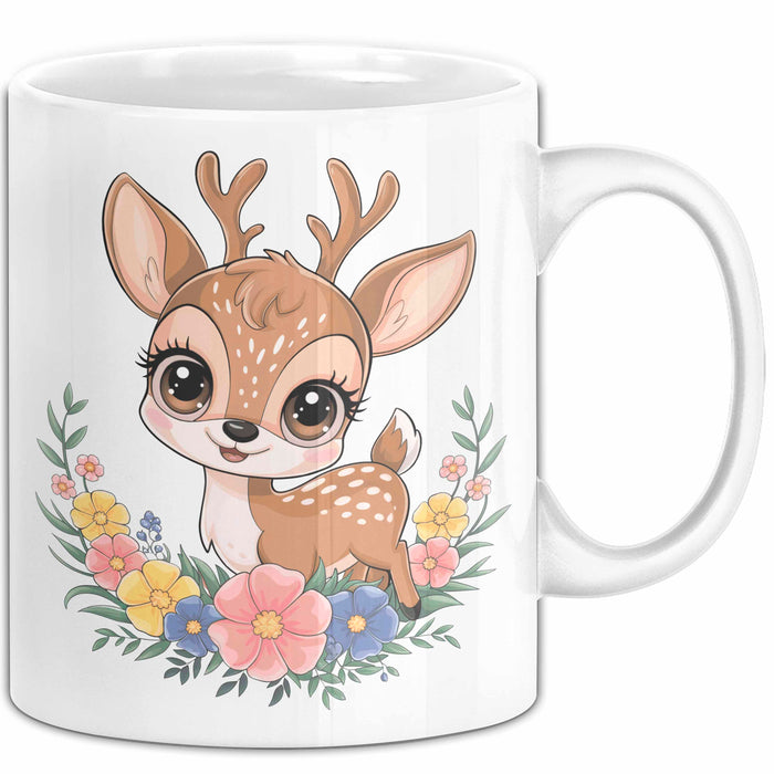 Hirsch Tier Tasse Geschenk Lustige Geschenkidee Spruch Weiß Trendation