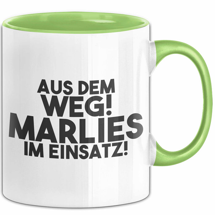 Marlies Tasse Aus Dem Weg! Marlies Im Einsatz! Geschenk