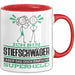 Stiefschwäger Geschenk Tasse Ich Bin Stiefschwäger Aber Sag Doch Einfach Superheld Lustige Geschenkdiee für Stiefschwäger Kaffee-Becher Rot Trendation