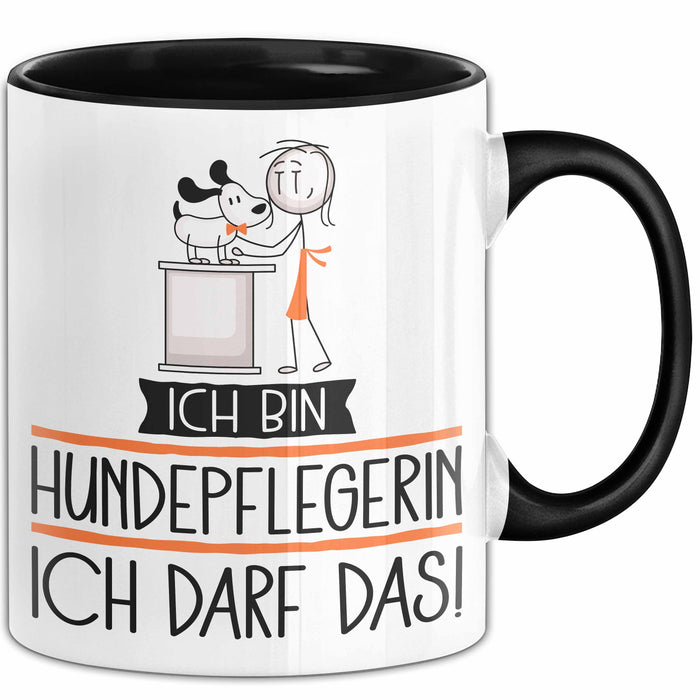 Geschenk für Hundepflegerin Tasse Lustige Geschenkidee Geburtstag Ich Bin Hundepflegerin Ich Darf Das Trendation