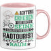 Radtourist Geschenk Tasse Lustiger Spruch Erheben Sie Sich Der Radtourist Betritt den Raum Rosa Trendation
