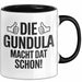Gundula Tasse Geschenk Die Gundula Macht Dat Schon Geschenkidee Becher mit Name Schwarz Trendation