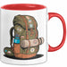 Rucksackreisender Tasse Geschenkidee für Wanderpfad Fans Rot Trendation