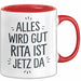 Rita Tasse Geschenk Alles Ist Gut Rita Ist Jetz Da Geschenkidee Becher mit Name Rot Trendation