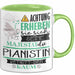 Pianistin Tasse Geschenk Lustiger Spruch Bitte Erheben Sie Sich Seine Majestät Die Pianistin Betritt Den Raum Grün Trendation