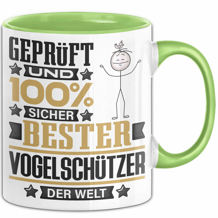 Vogelschützer Geschenk Lustiger Spruch für Vogelschützer Geschenkidee Bester Vogelschützer Der Welt Grün Trendation