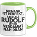 Rudolf Tasse Niemand Ist Perfekt, Aber Als Rudolf Ist Er Verdammt Nah Dran Grün Trendation