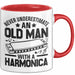 Mundharmonika Tasse Geschenk Vintage Retro Mundharmonika Spieler Geschenk Rot Trendation