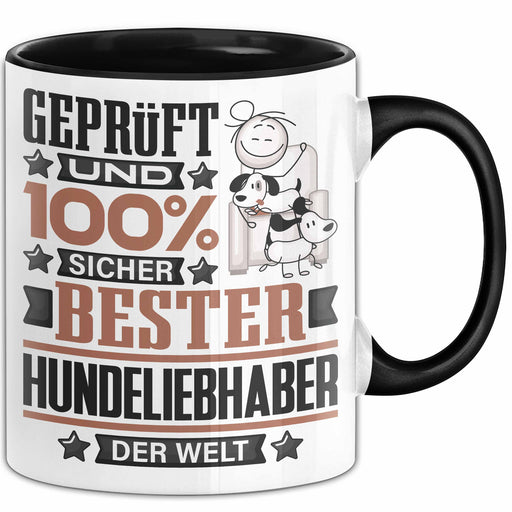 Hundeliebhaber Geschenk Lustiger Spruch für Hundeliebhaber Geschenkidee Bester Hundeliebhaber Der Welt Schwarz Trendation