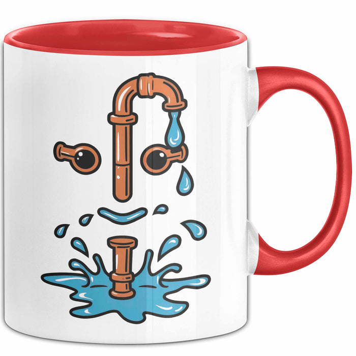 Klempner Tasse Geschenkidee Rohr Experte Lustiger Spruch Geschenkidee Lustig Rot Trendation