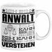 Anwalt Geschenk Tasse Geschenkidee für Anwalt Geburtstag Lustiger Spruch Ich Bin Anwalt Ich Kann Es Dir Erklären Aber Nicht Für Dich Verstehen Weiß Trendation