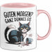 Sarkastische Katze Tasse Geschenkidee Guten Morgen Ganz Dünnes Eis Rosa Trendation
