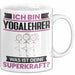 Yogalehrer Tasse Geschenk für Yogalehrer Geburtstag Lustiger Spruch Kaffee-Becher Was Ist Deine Superkraft Weiß Trendation