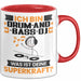 Drum-and-Bass-DJ Tasse Geschenk für Drum-and-Bass-DJ Geburtstag Lustiger Spruch Kaffee-Becher Was Ist Deine Superkraft Rot Trendation