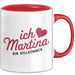 Martina Tasse Geschenk Ich Bin Vollkommen Martina Geschenkidee Geburtstag Rot Trendation