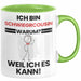 Schwiegercousin Geschenk Tasse Lustiger Spruch Ich Bin Schwiegercousin Warum Weil Ich Es Kann Geschenkidee Bester Schwiegercousin Geburtstag Kaffee-Becher Grün Trendation