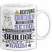 Geologe Geschenk Tasse Lustiger Spruch Erheben Sie Sich Der Geologe Betritt den Raum Weiß Trendation