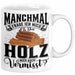 Holzarbeiter Schreiner Tischler Geschenk Tasse Manchmal Frage Ich Mich Ob Das Holz Mich Auch Vermisst Waldarbeiter Kaffee-Becher Weiß Trendation