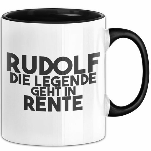 Rudolf Tasse Rudolf – Die Legende Geht In Rente Geschenk Schwarz Trendation