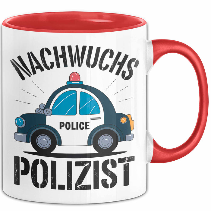 Polizist Tasse Geschenk Lustige Geschenkidee Spruch Nachwuchs Polizist Rot Trendation