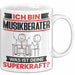 Musikberater Tasse Geschenk für Musikberater Geburtstag Lustiger Spruch Kaffee-Becher Was Ist Deine Superkraft Weiß Trendation