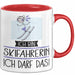 Geschenk für Skifahrerin Tasse Lustige Geschenkidee Geburtstag Ich Bin Skifahrerin Ich Darf Das Rot Trendation
