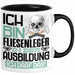 Fliesenleger Ausbildung Tasse Geschenk Ich Bin Fliesenleger In Der Ausbildung Ich Darf Das Geschenkidee Spruch Schwarz Trendation