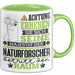 Naturforscher Geschenk Tasse Lustiger Spruch Erheben Sie Sich Der Naturforscher Betritt den Raum Grün Trendation