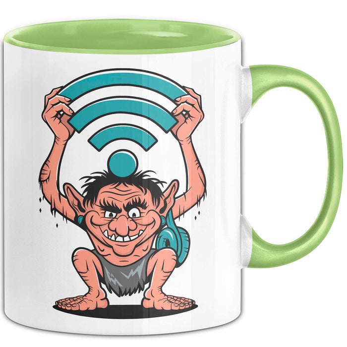 Internet Troll Tasse Geschenkidee Online Provokateur Fans Grün Trendation