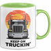 LKW Fahrer Tasse Geschenk Lustige Geschenkidee Spruch Für Straßen Krieger Grün Trendation