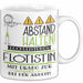 Flötistin Tasse Geschenk Lustig Abstand Halten Hochleistungs-Flötistin Mit Drang Zur Perfektion Bei Der Arbeit Weiß Trendation